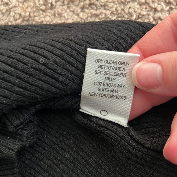 Milly Black Puff Balloon Sleeve Ribbed Sweater - Picture 7 of 8